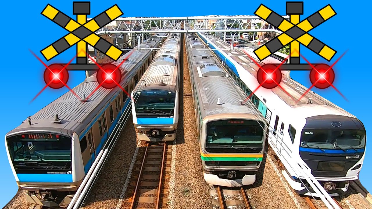 【電車】踏切アニメ 【ふみきり 鉄道】Railroad Crossing Train Animation #001