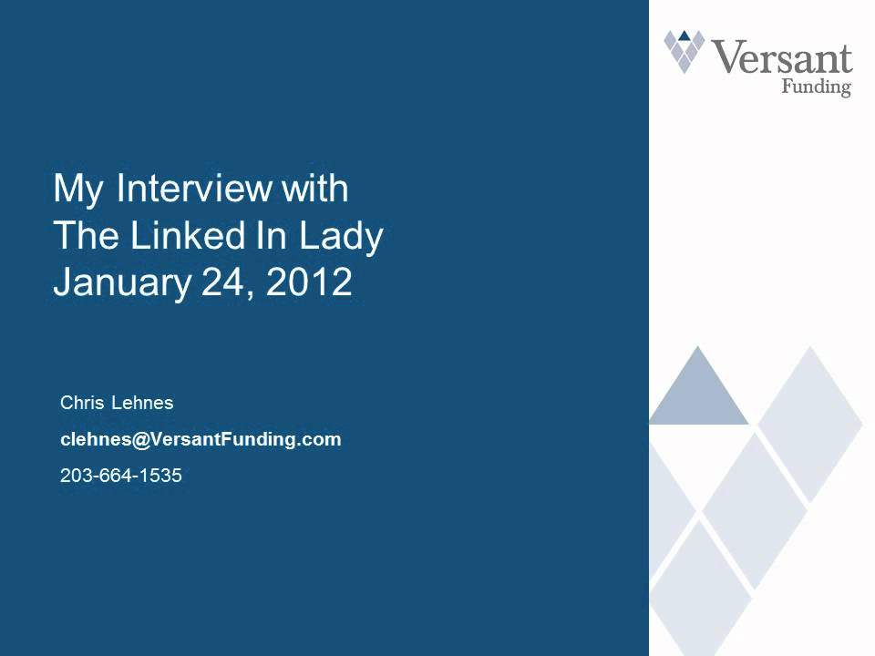 Interview with the LinkedIn Lady: Non-recourse account receivable factoring