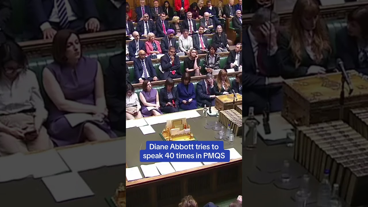 Labour MP Diane Abbott tries to speak 40 times at PMQs after ‘racist comments’ were made about her