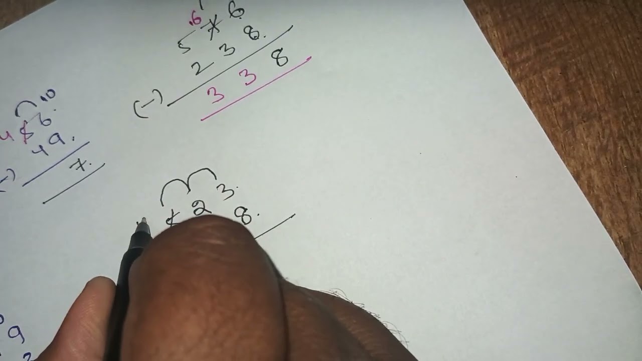 Subtraction borrow method Examples 