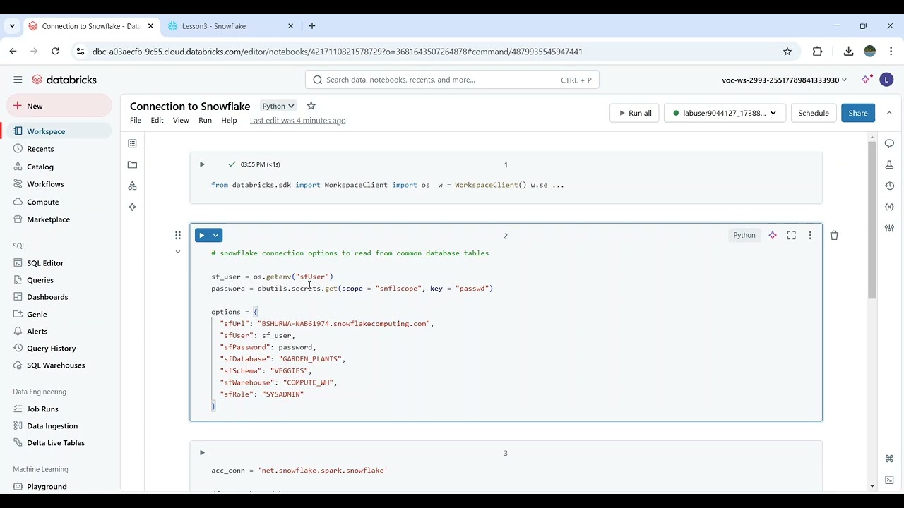 Connect to Snowflake from Databricks