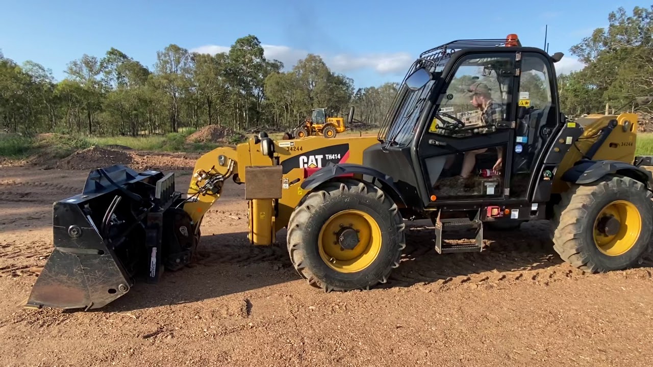 For Sale 2012 CAT TH414 TELE HANDLER 4WD 4WS 4in1, Forks, Jib Attachment Singleton NSW 2330