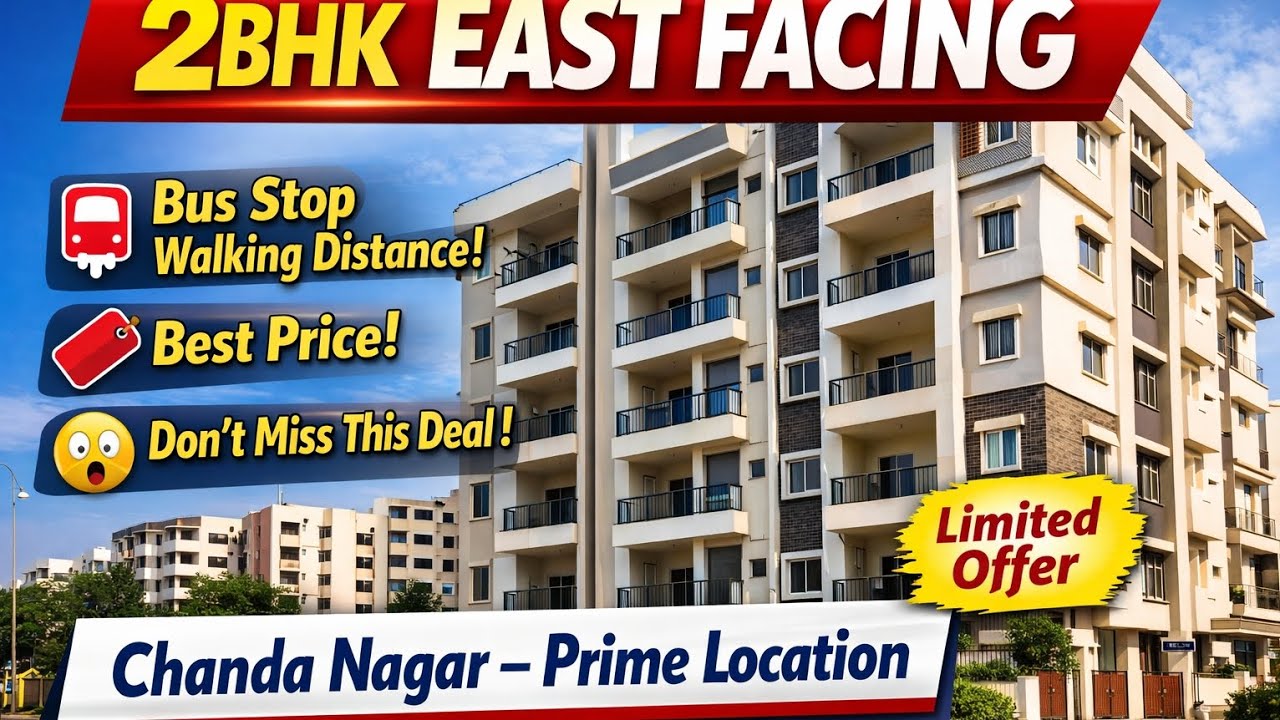 Chanda Nagar Bus Stop Walking Distance 2BHK Flat | Best Family Home in Hyderabad