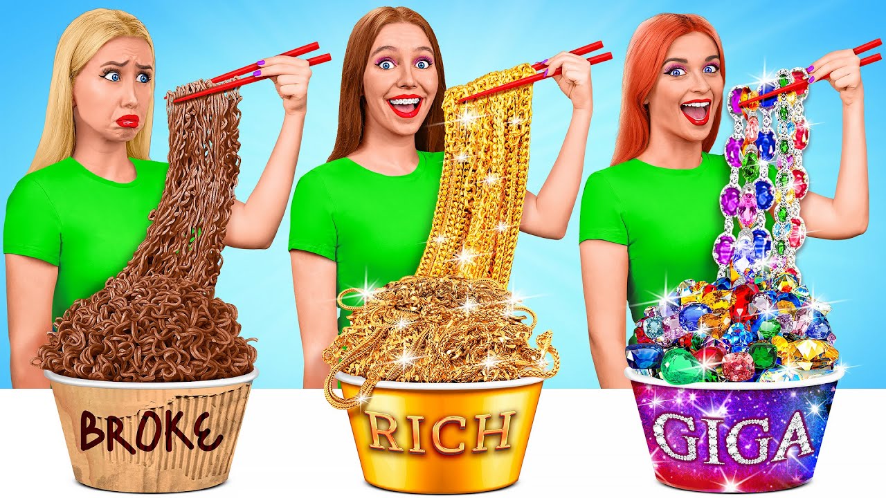 Rica VS Pobre VS Mega Rica Alimento Desaf&iacute;o por Mega DO Challenge