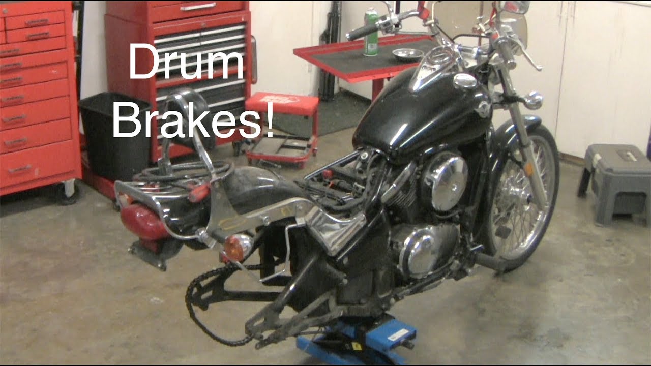 Rear Motorcycle Wheel Removal and Drum Brake Inspection