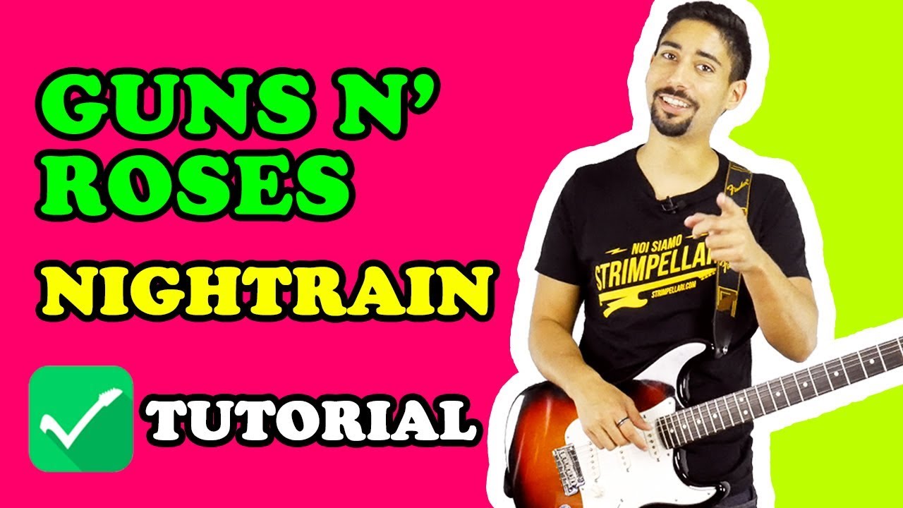 LEZIONE 🎸 CHITARRA: Nightrain, Guns N' Roses - TUTORIAL canzoni rock facili
