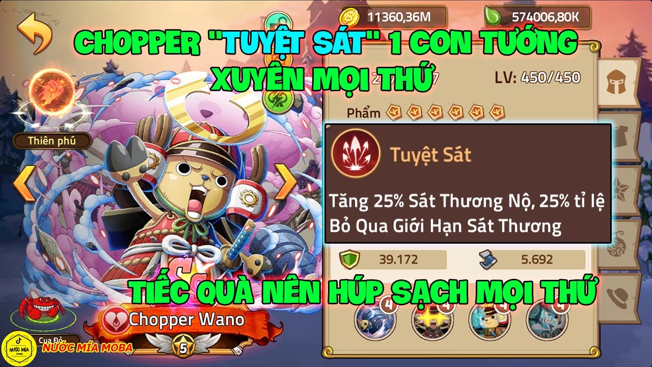 Huyền Thoại Hải Tặc - CHOPPER "TUYỆT SÁT" 1 Con Tướng Xuyên Mọi Thứ , Tiếc Quà Nên Húp Sạch Mọi Thứ