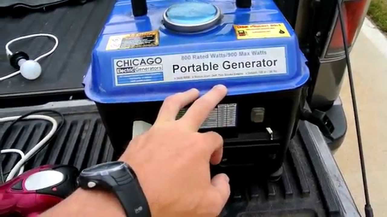 Проверка нагрузки генератора Chichago Electric / Harbor Freight 800
