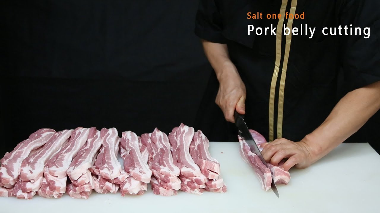 Pork belly cutting