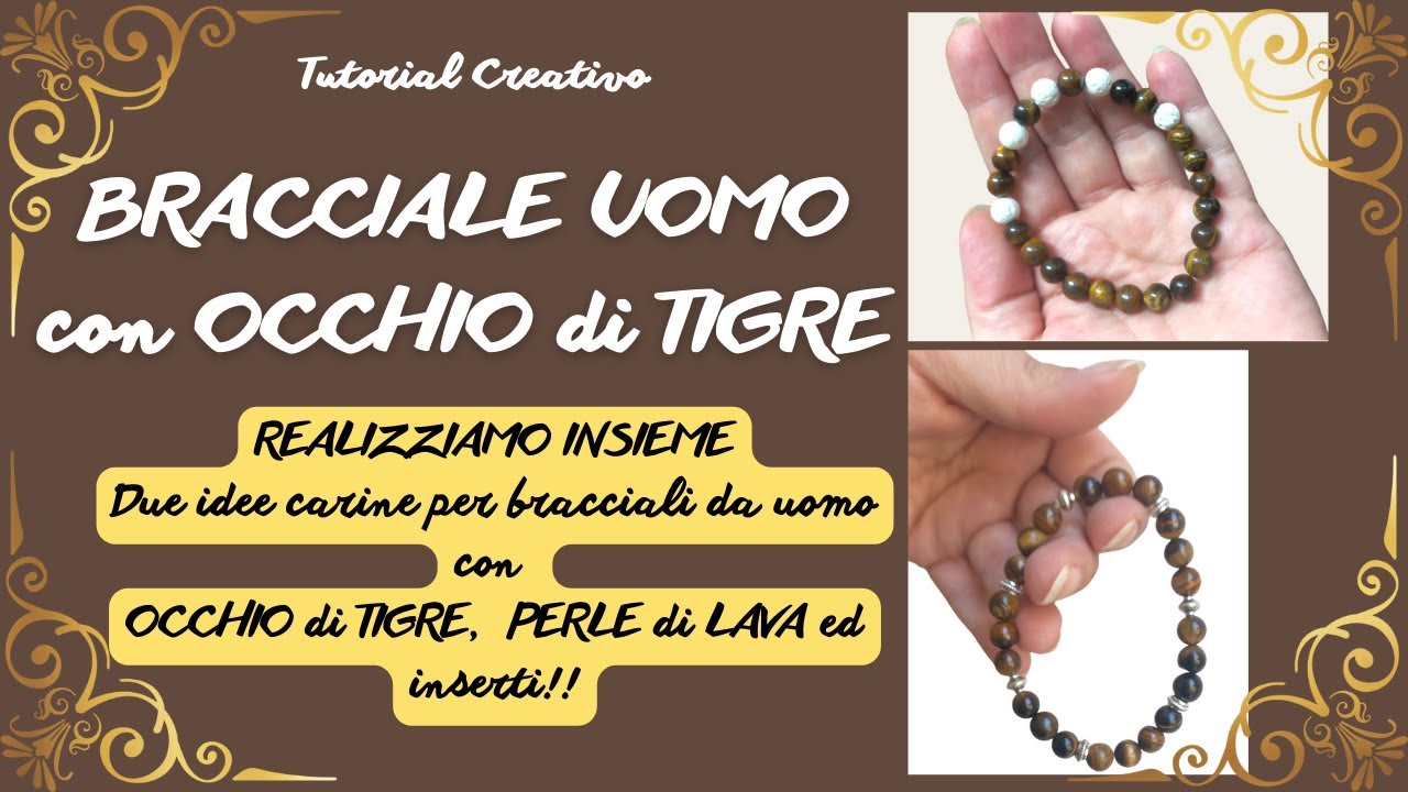 BRACCIALE UOMO con OCCHIO DI TIGRE