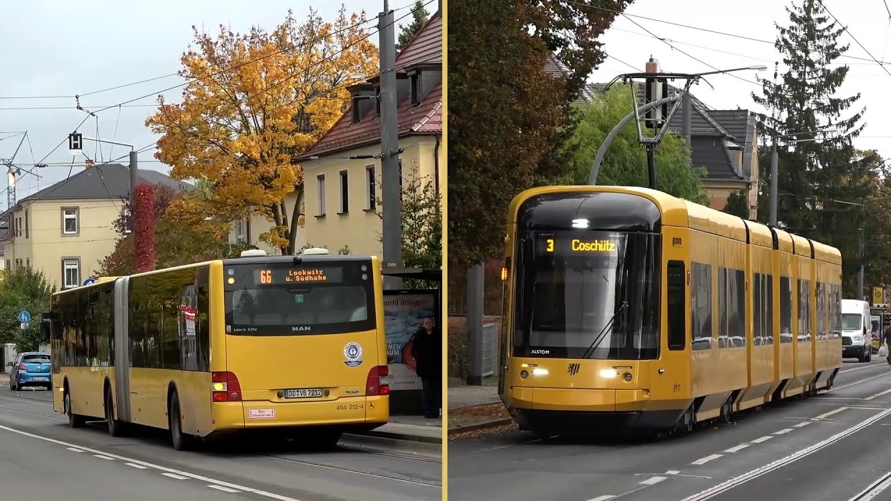 MHD v Drážďanech 17-10-2025 | Dresden Public Transport, Part 1