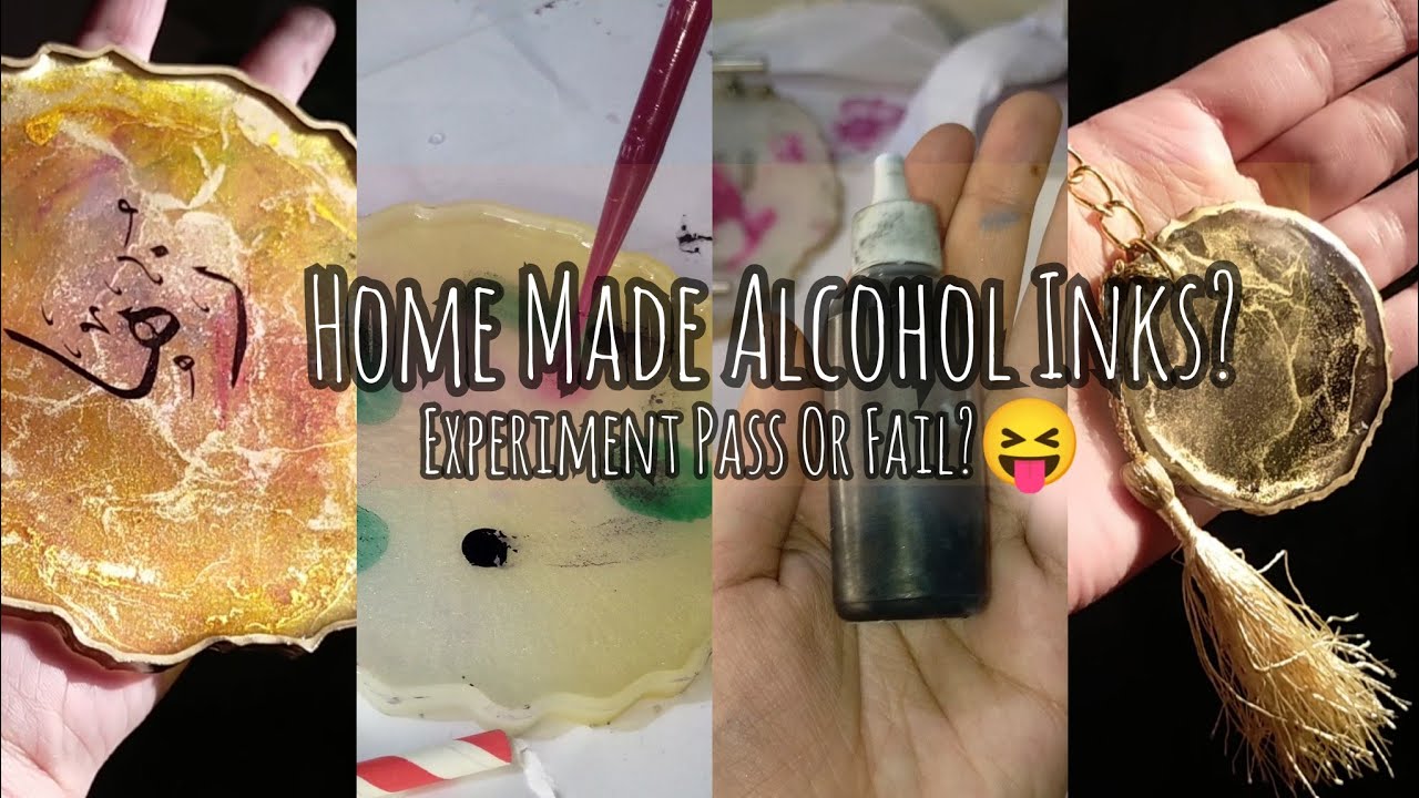 HomeMade Alcohol Inks Experiment In Resin Work.| A Resin Art Experiment By Zoha Yaseen