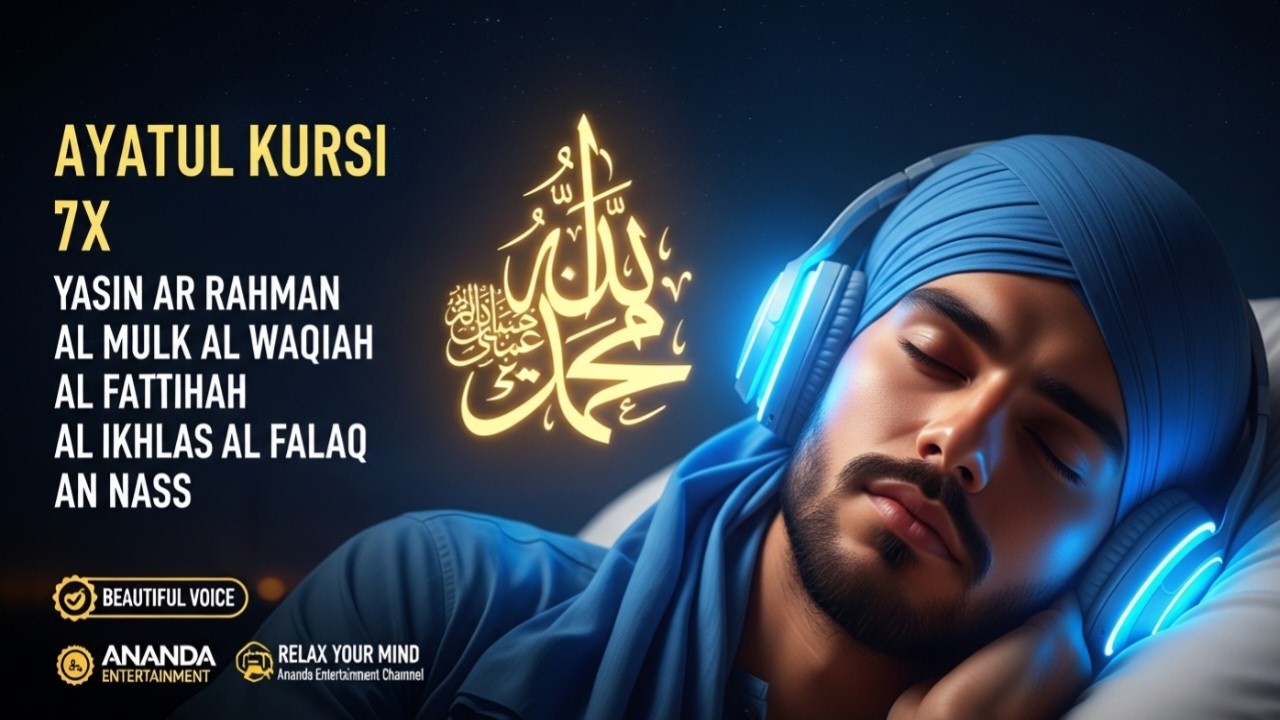 Quran Recitation in A Peaceful Voice | Alfatiha, Ayat Kursi, Yasin, Arrahman, Al Mulk, Al Waqiah