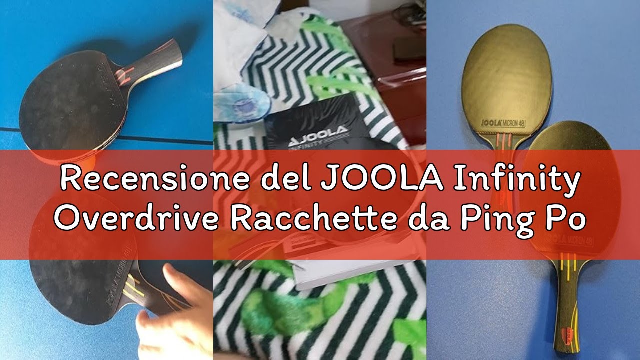 Recensione del JOOLA Infinity Overdrive Racchette da Ping Pong in Carbonio - Set Con Gomma Doppia Fa