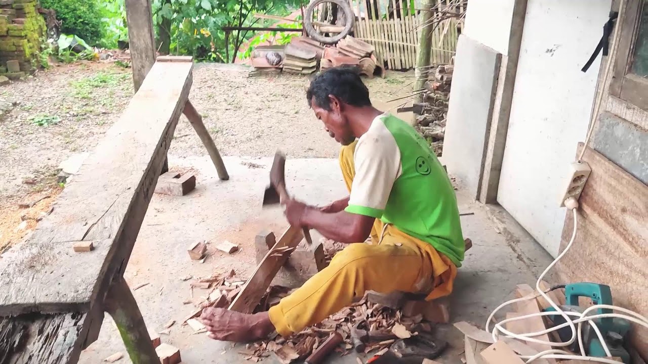Manual Wood Finishing Without Power Tools #RuralAgriculture #TraditionalFarming