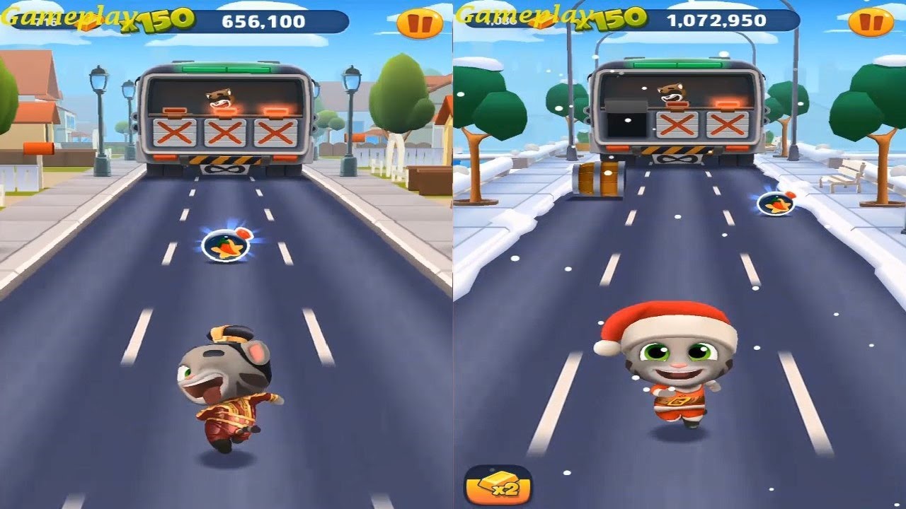 Talking Tom Gold Run New Character GENERAL TOM  VS  SANTA TOM VS Boss Fight