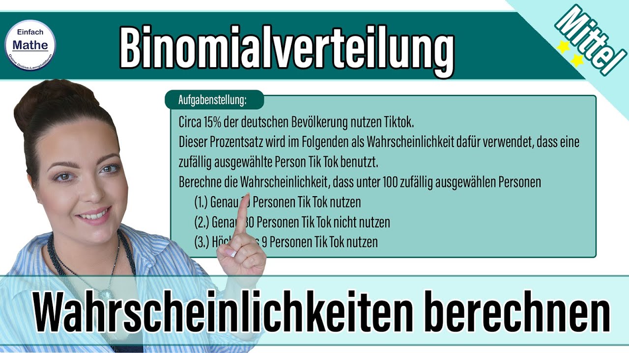 Binomialverteilung Wahrscheinlichkeit berechnen | Genau... Höchstens .... & Taschenrechnereingabe