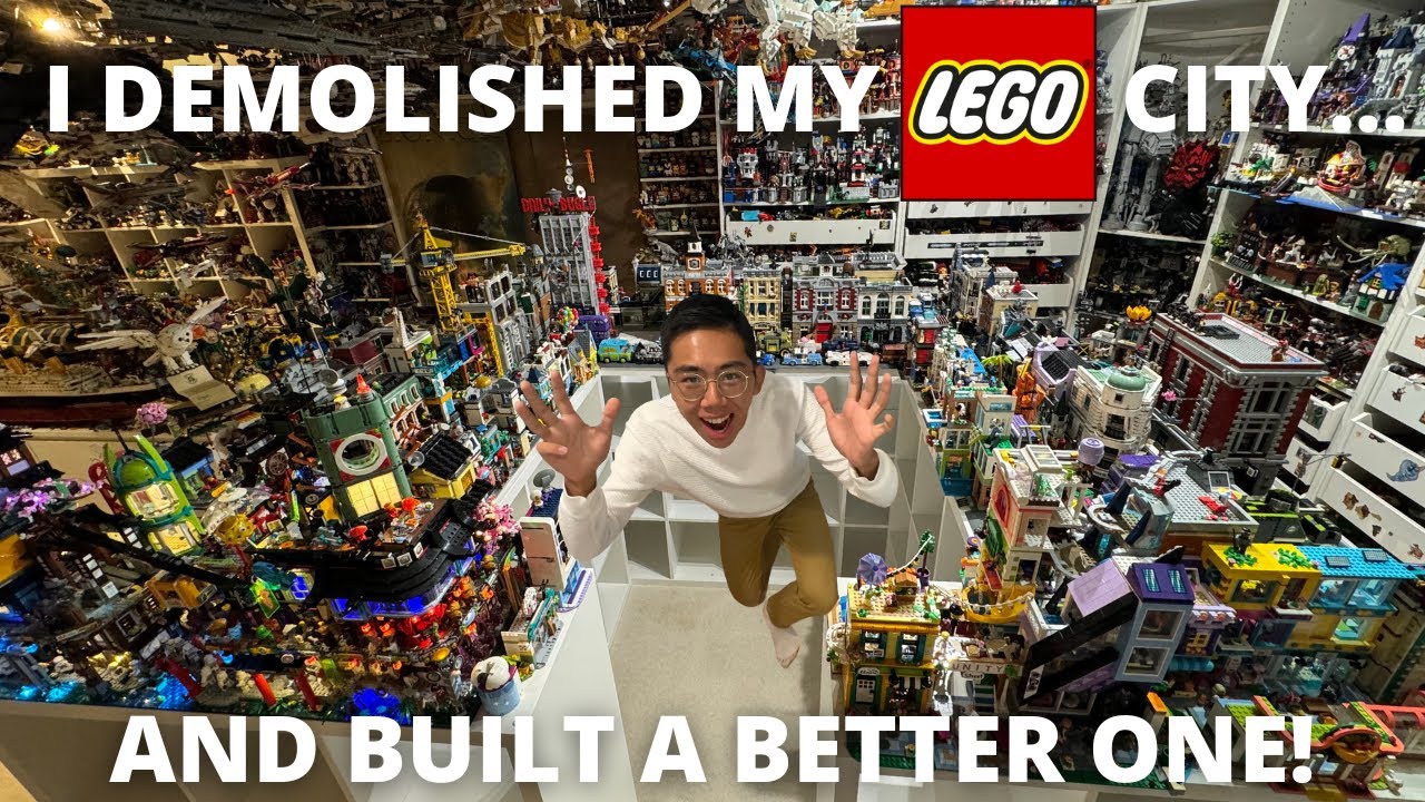 I Demolished my GIANT LEGO City... and built a BETTER and BIGGER one!