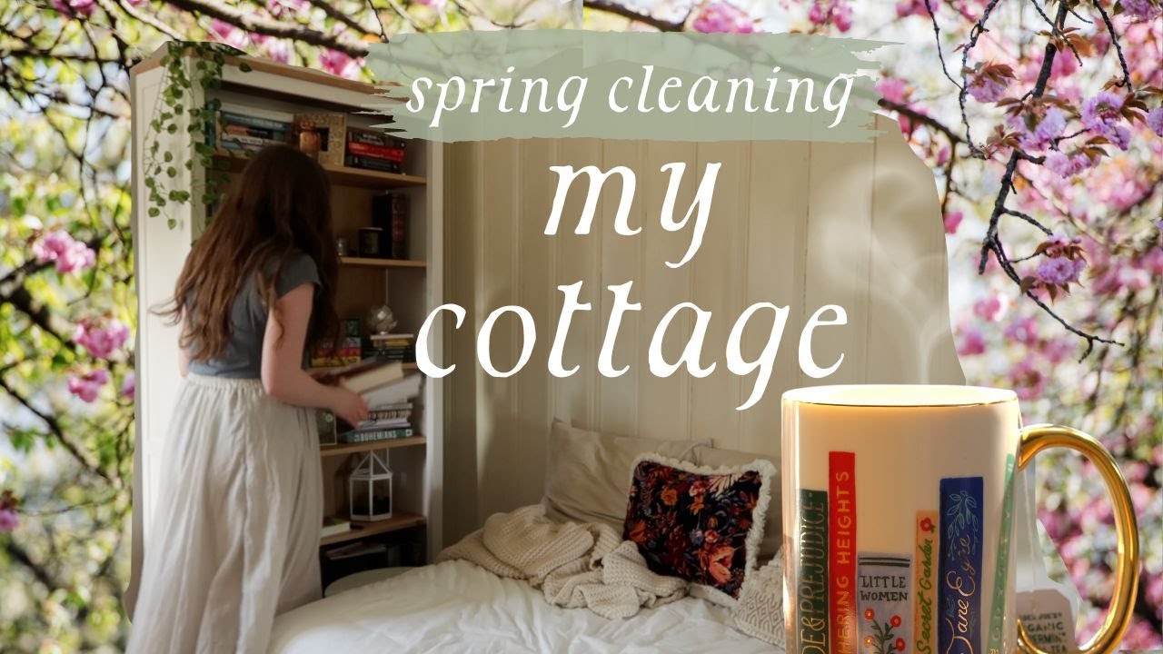 spring cleaning my cottage 🧹🌷🧺 a cozy cottagecore cleaning vlog