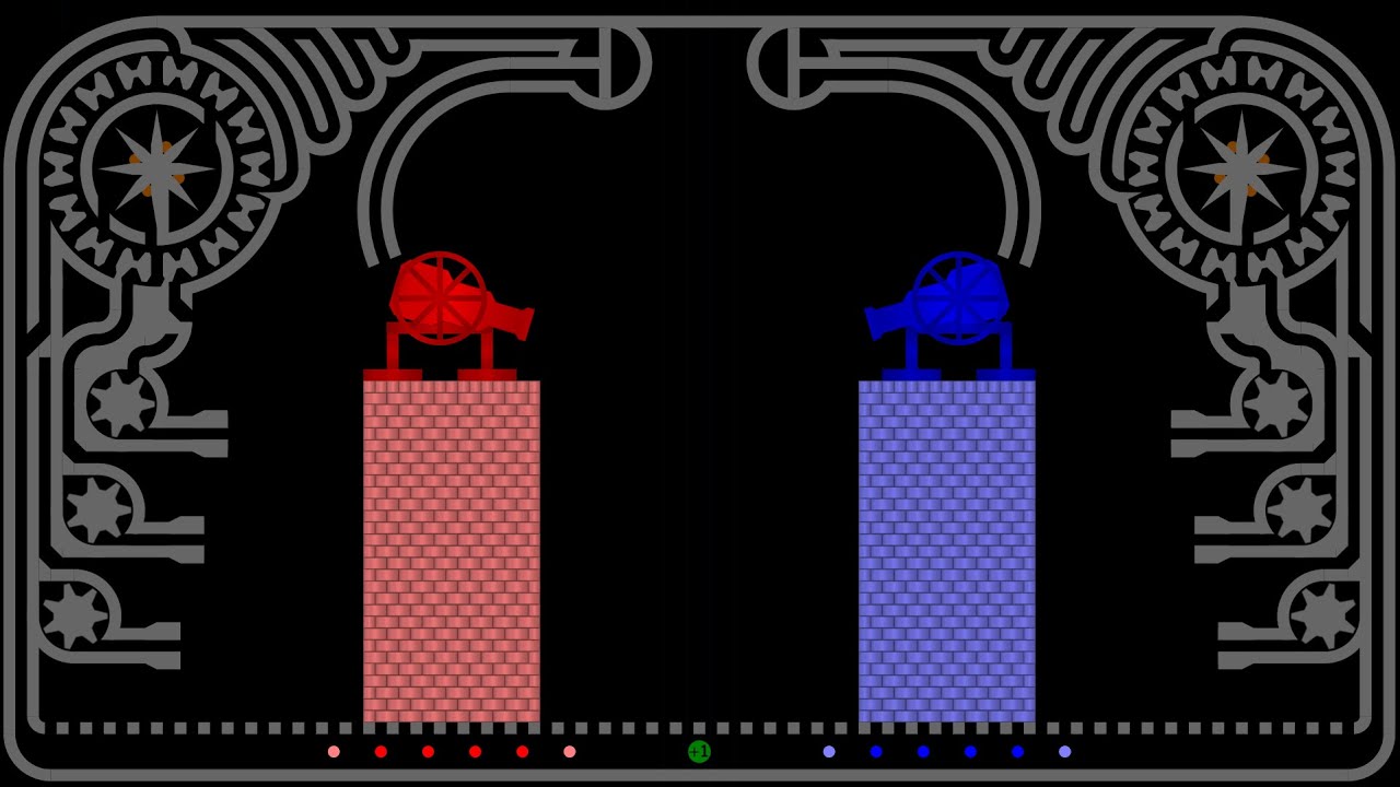 Castle Destruction 8 - Marble Race in Algodoo