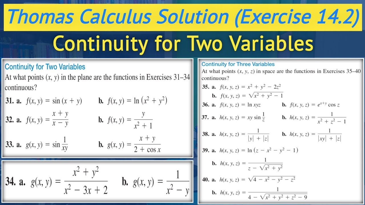Thomas Calculus exercise 14.2 Q31 to Q40 | Limits with three variables || Lec 11