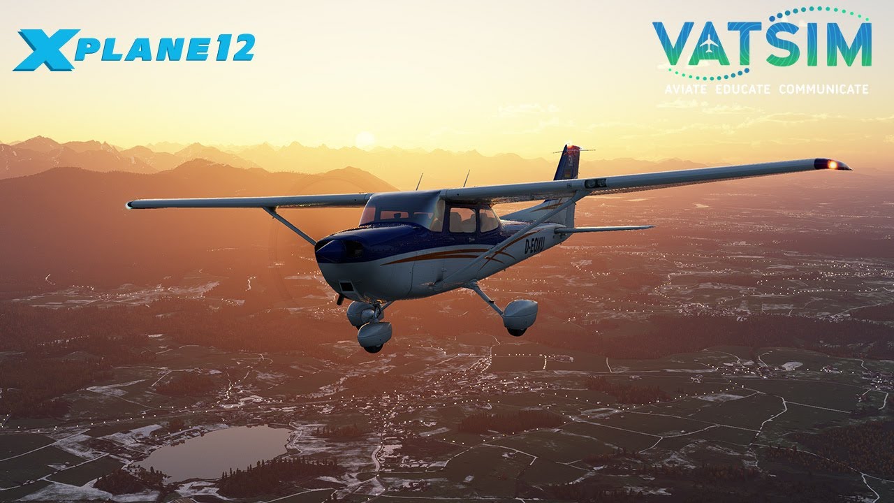 VFR-Flug mit der C172 von Altenrhein nach Landshut (Vatsim)