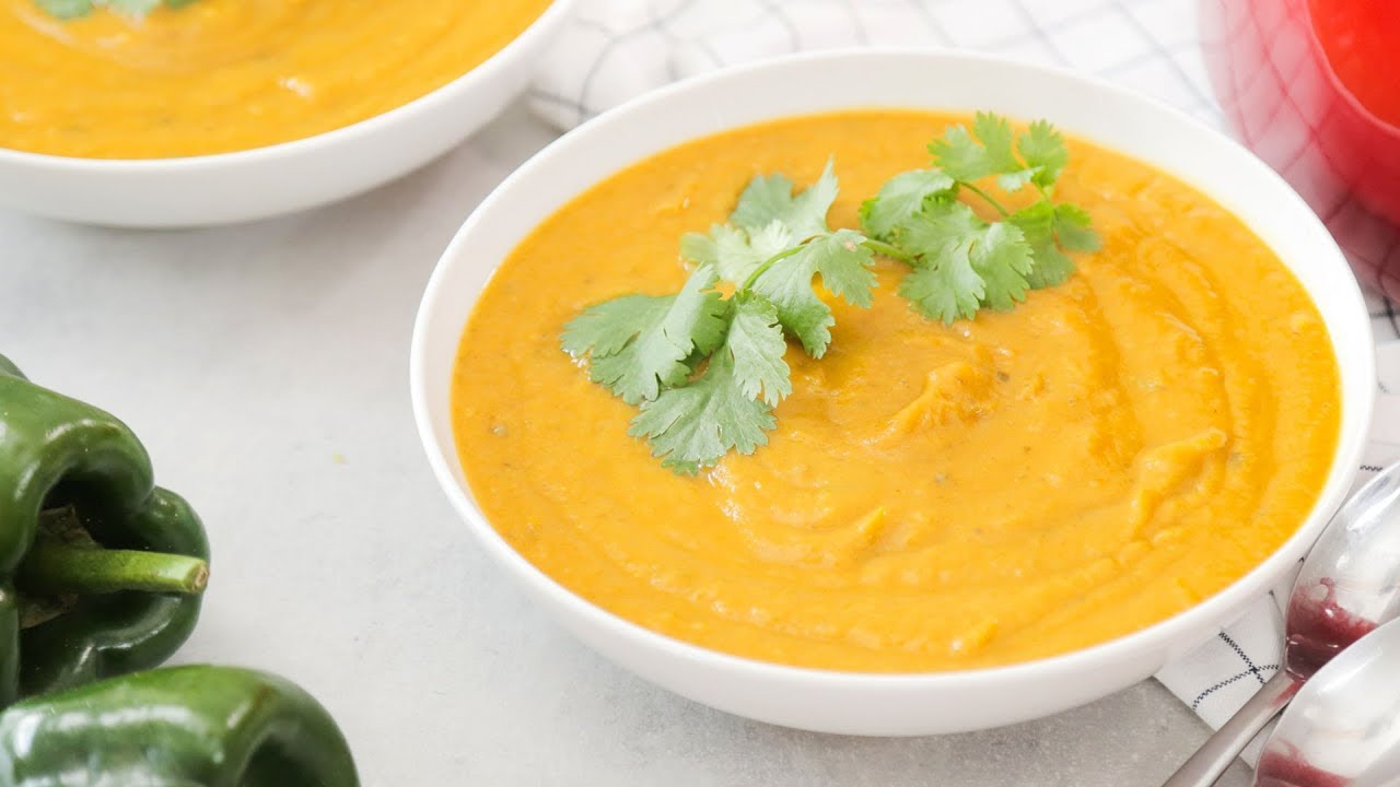 Sweet Potato Poblano Soup | Healthy Meal Plans
