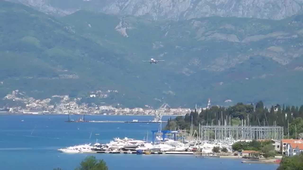 Visual landing at Tivat airport (LYTV) RWY14