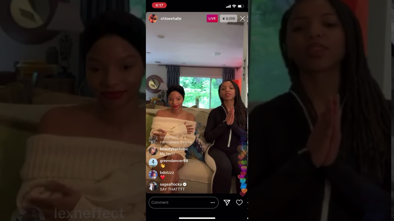 Chloe x Halle sing “Cool people” on ig live during corona virus quarantine