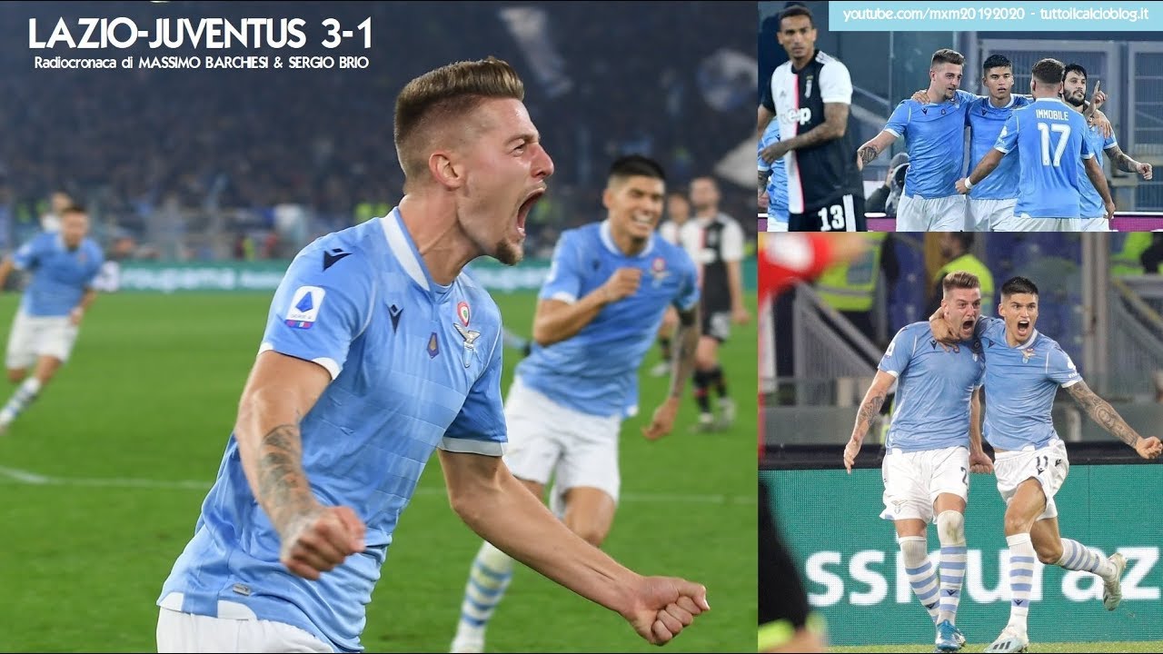 LAZIO-JUVENTUS 3-1 - Radiocronaca di Massimo Barchiesi e Sergio Brio (7/12/2019) da Rai Radio 1