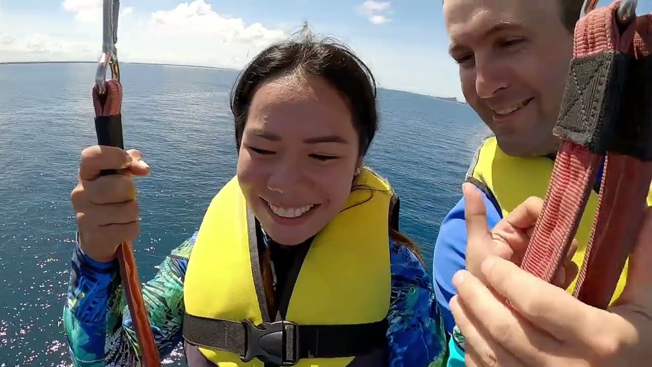 First time parasailing in the Philippines
