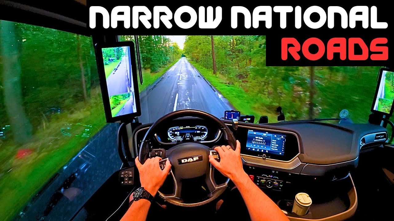 This is a regular trip of an ordinary truck driver from Poland to Germany POV 4K Nikotimer