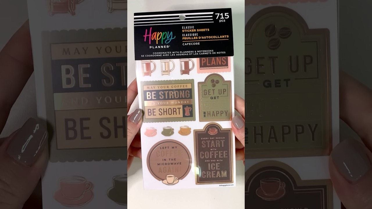Stickers Happy Planner Cafecore - @AGuriadaMochilaAmarela