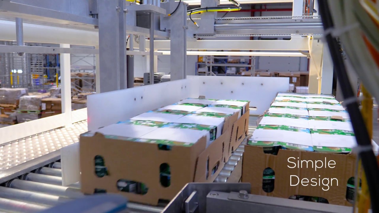 Palettiseurs colonnaires à couche│Palletizers in-line by TECMA ARIES