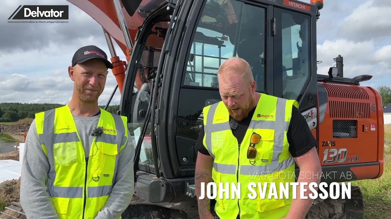Häng med Maskinkanalen till Västgöta Schakt AB och spana in deras nya Hitachi Zaxis 130LCN!