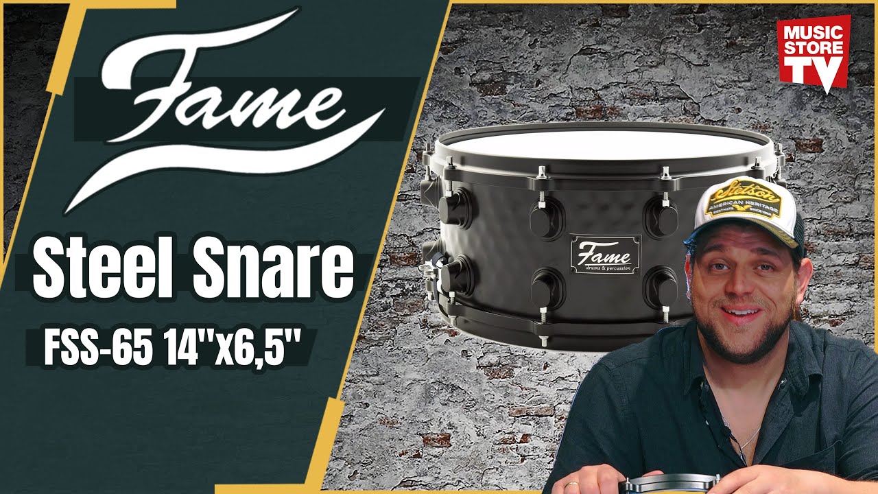 FAME -  FSS-65 Hammered Black Steel Snare 14"x6,5"