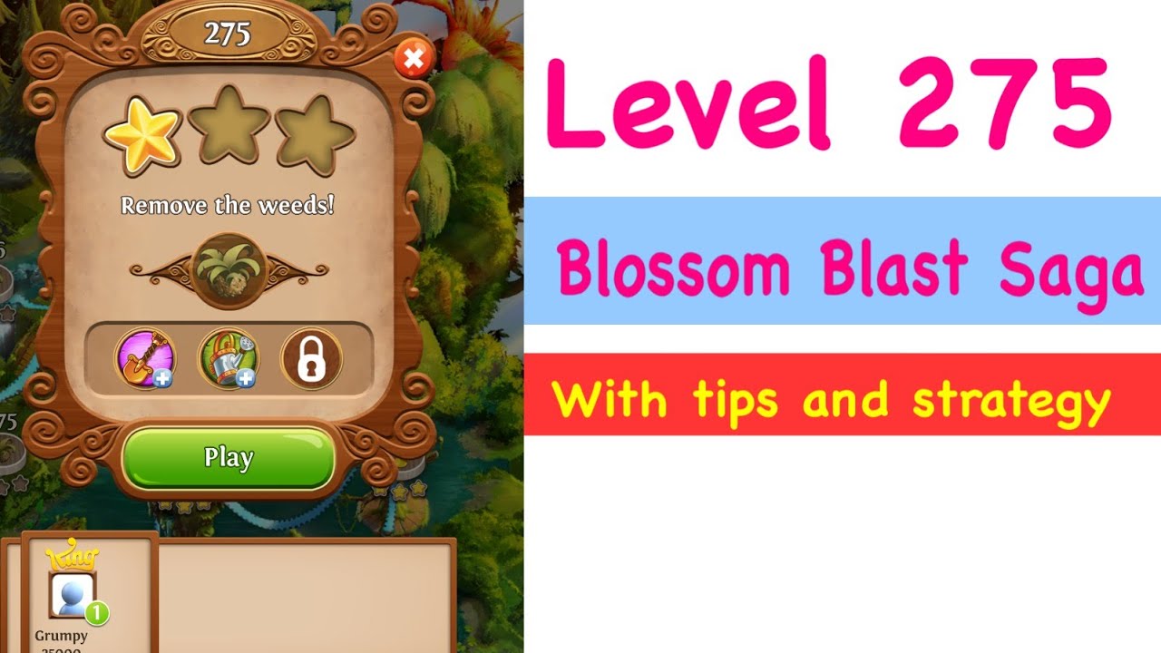 Blossom Blast Saga Level 275 Tips and Strategy Gameplay Walkthrough NO BOOSTERS EVER!