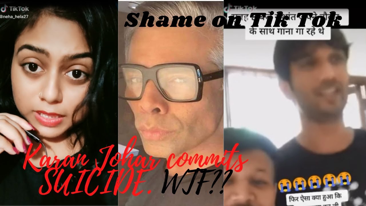 Karan Johar Commits suicide WTF?? | Fake News on Shushant Singh Rajput death || tik tok shameful act