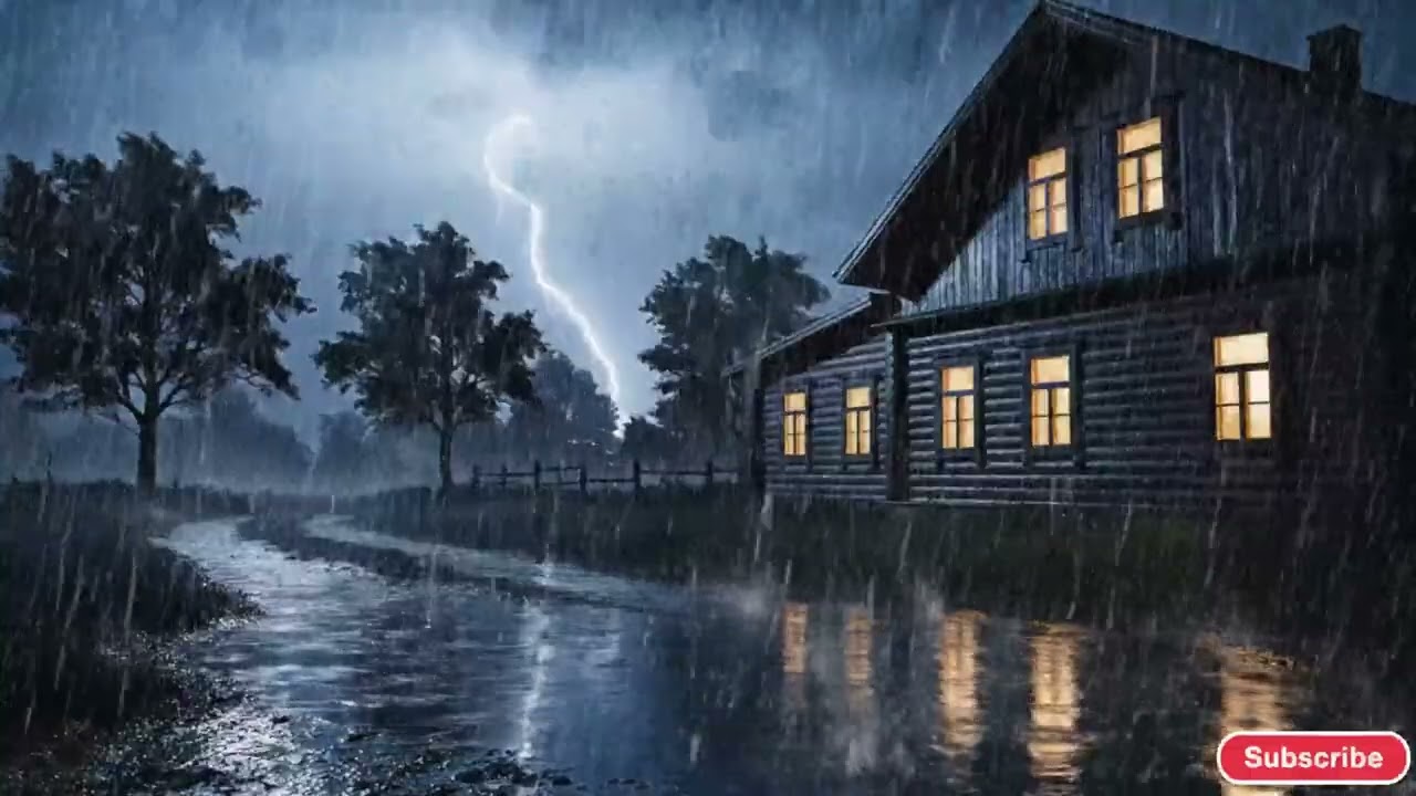 Rain on Window with Thunderstorm Sounds 🌧️ Cozy Rain Night for Deep Sleep