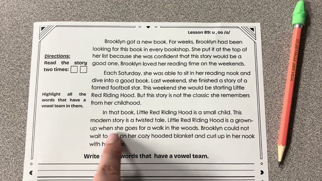 Word Work Lesson 89