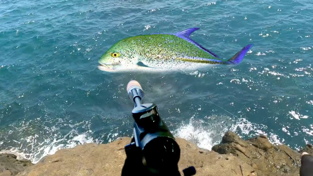 Gila ikan GT tiba tiba muncul di depan saya PASER IKAN GT DI PANTAI BANDIALIT