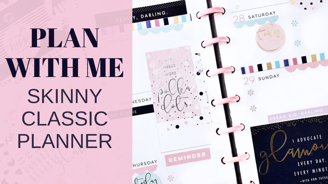 PLAN WITH ME | Skinny Classic Happy Planner | Glam Girl | March 23-29, 2020