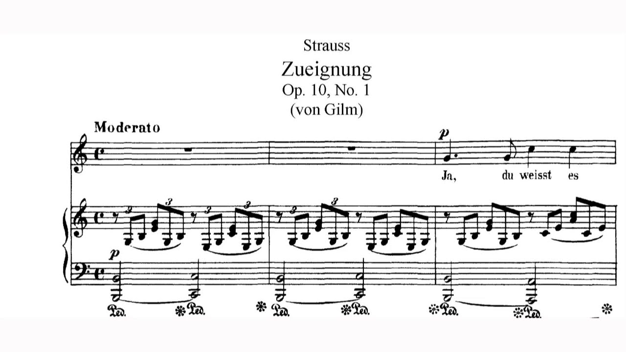 Zueignung - R. Strauss (piano / KARAOKE, Accompaniment, Mr, 반주)