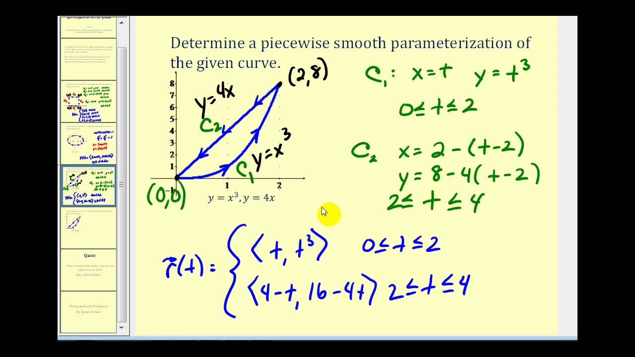 Defining a Smooth Parameterization of a Path