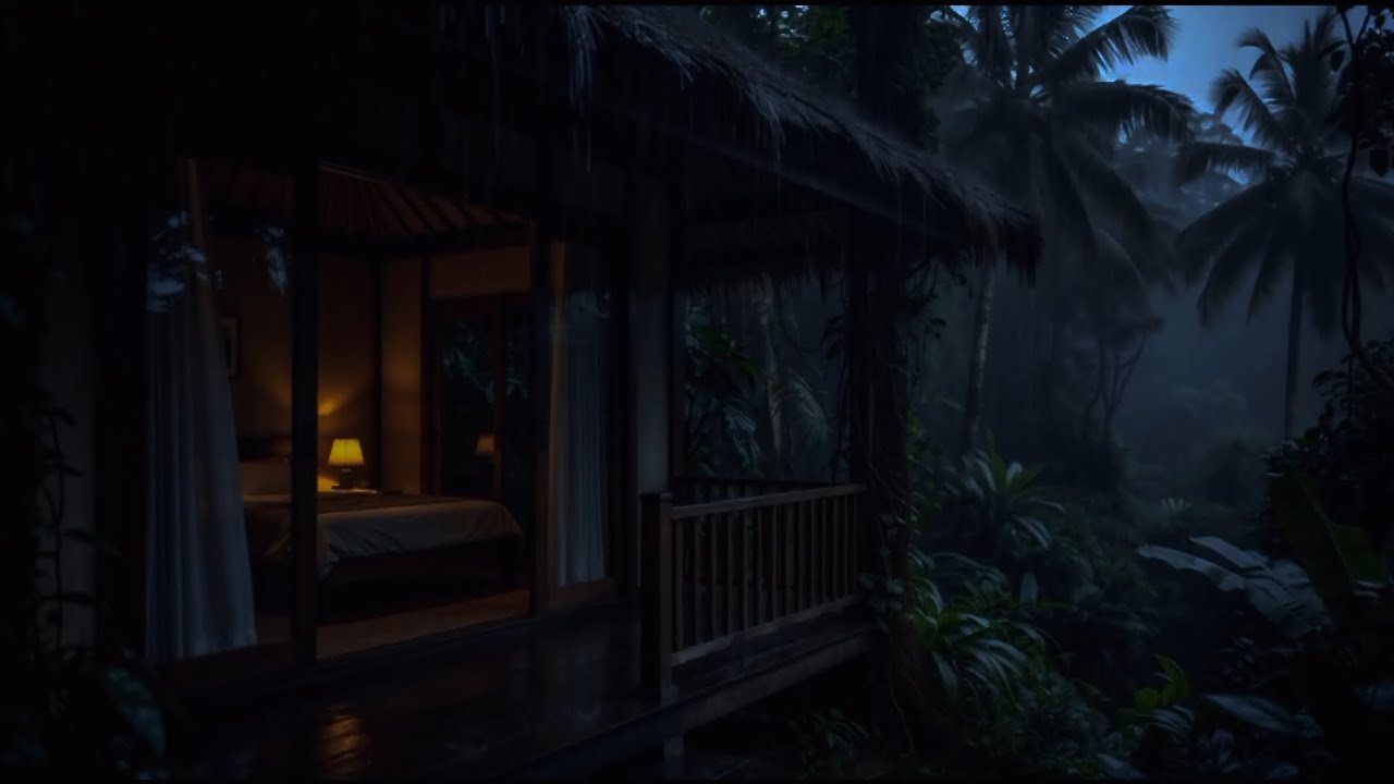 Gentle Spring Garden Rain Sounds (No Ads) | Quiet Night in a Flower Garden for Deep Sleep