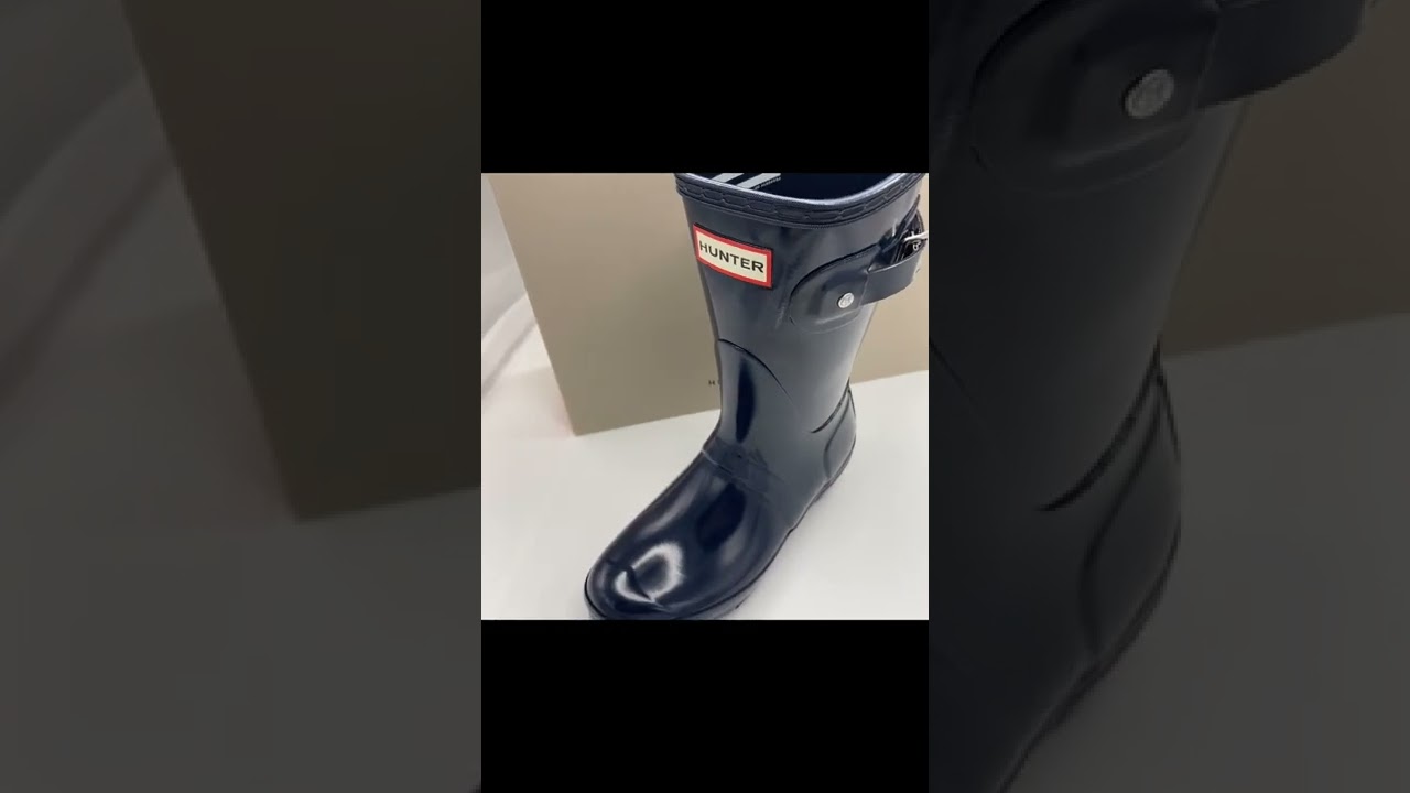 Hunter Orignal Short Navy Gloss Boots 
