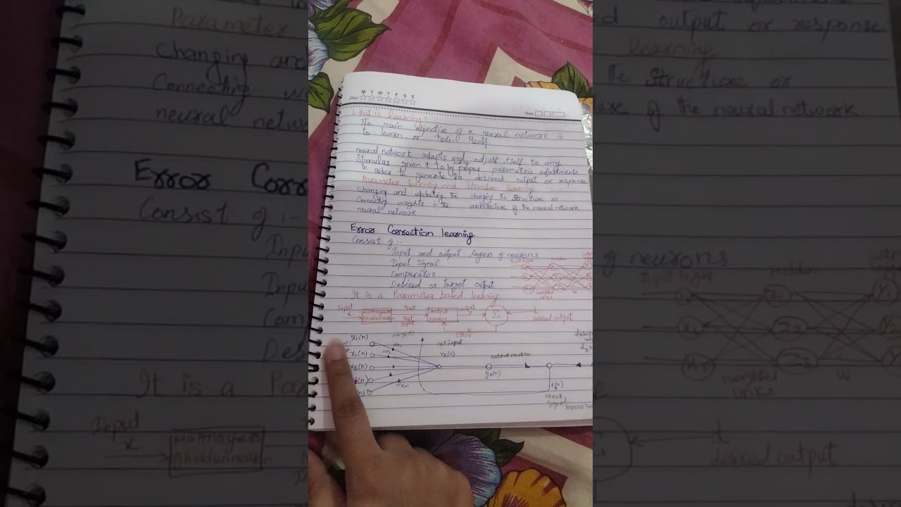 learning mechanism in neural network/error correction learning