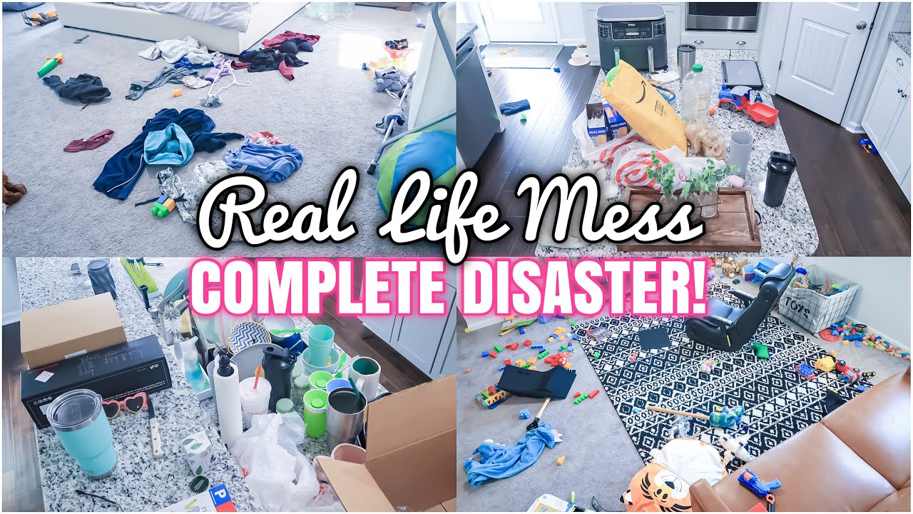 REAL LIFE MESS | COMPLETE DISASTER CLEAN WITH ME | MESSY HOUSE TRANSFORMATION | ACTUAL MESS