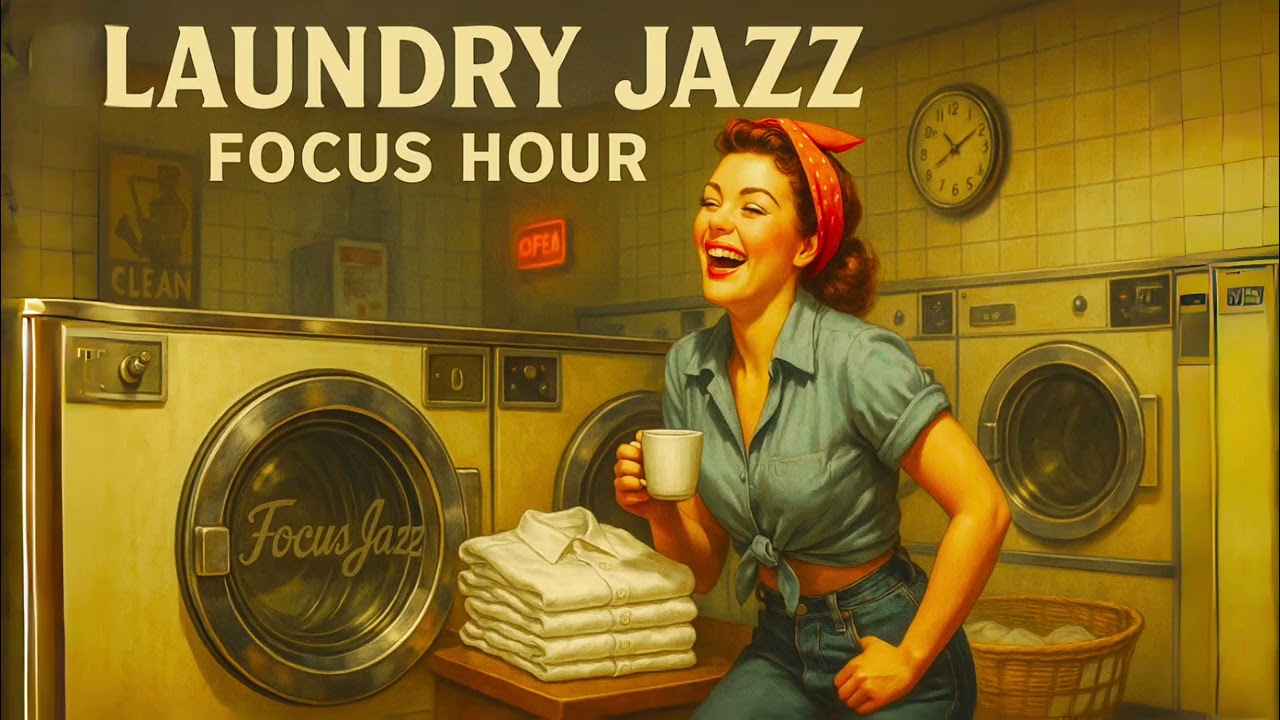 Laundry Jazz – Focus Hour | 1 Hour Vintage Pin-Up Jazz Mix for Chores & Study