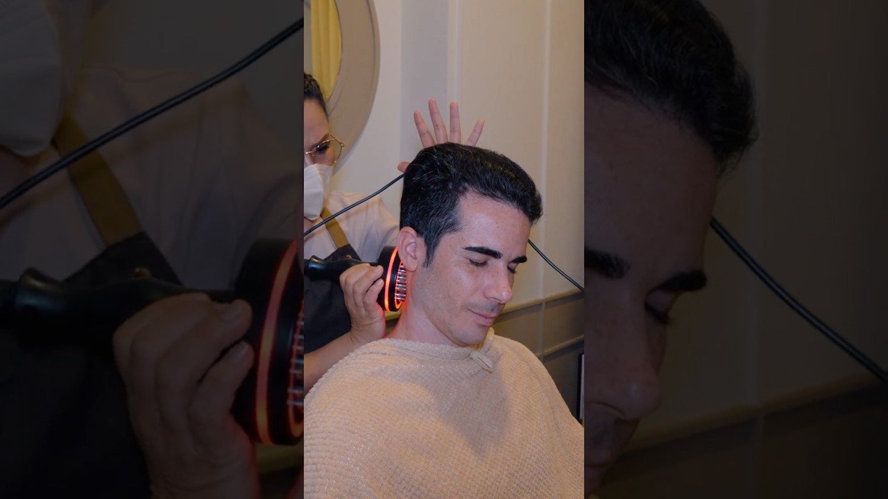 ASMR: Thai-Ayurvedic Hair Care, Head Massage and Ice Bath #shorts